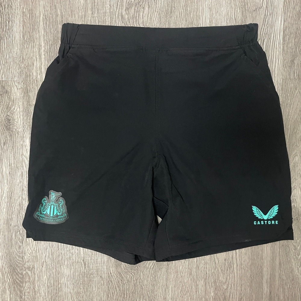 Castore Shorts Mens Large Black Newcastle United Football Soccer Premier